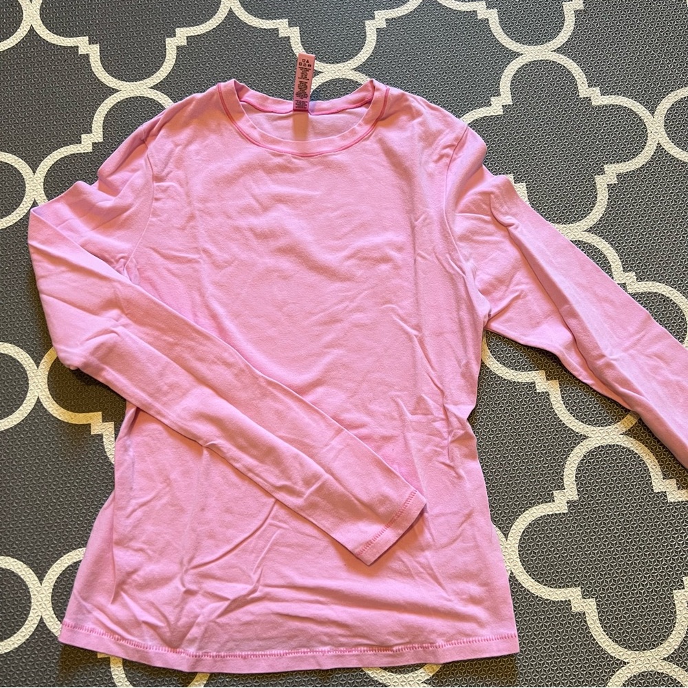 SKIMS pink long sleeve cotton